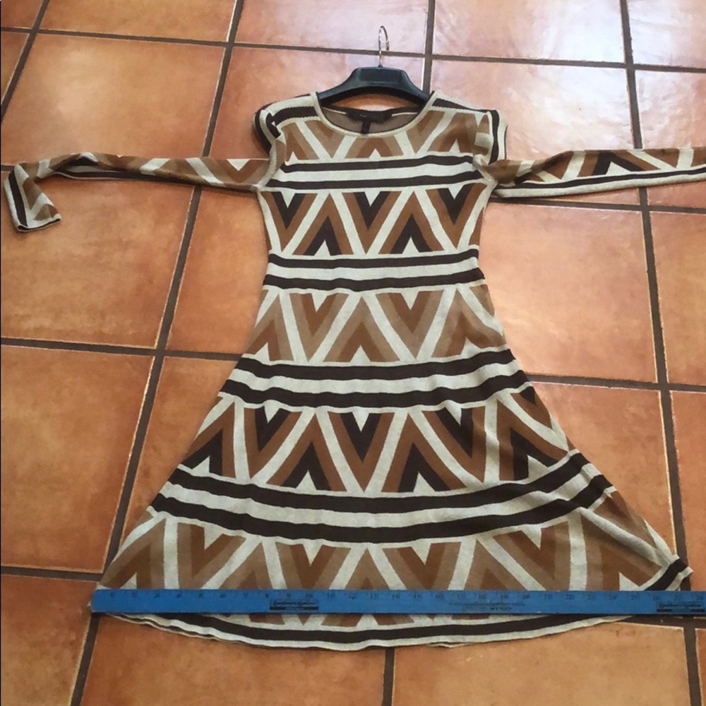 Multicolored BCBGMaxAzria fit&flare sweater dress